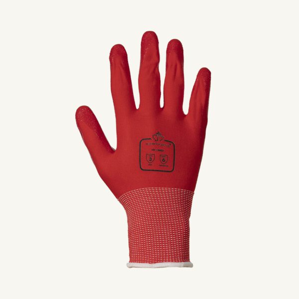 S13NSI Superior Glove® Dexterity® High Abrasion,  Non-Marring Work Glove with clear Silicone Palm Coating